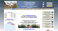 Desktop Screenshot of centervillelibrary.org